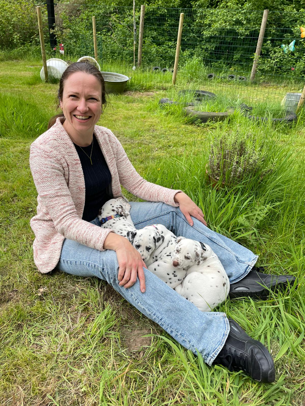 Karlijn met pups